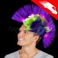 LED Mohawk Wig Blue/Purple